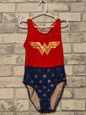 GAP Kids Red & Navy Wonder Woman One-Piece Swimsuit